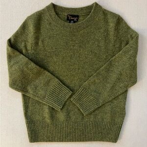 Jcrew Kids / Crewcuts Cashmere Olive Crewneck Sweater - XXS 2/3T Toddler Boys